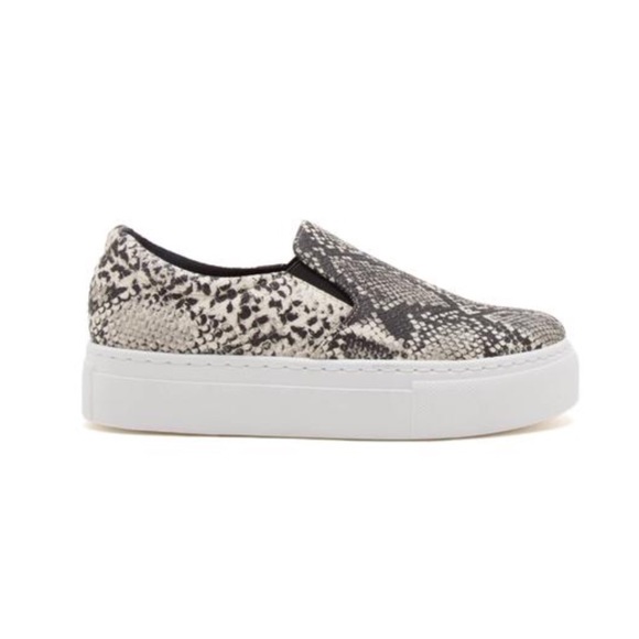 SALE! Vegan Snakeskin Platform Thick Sole Sneakers - Picture 4 of 4
